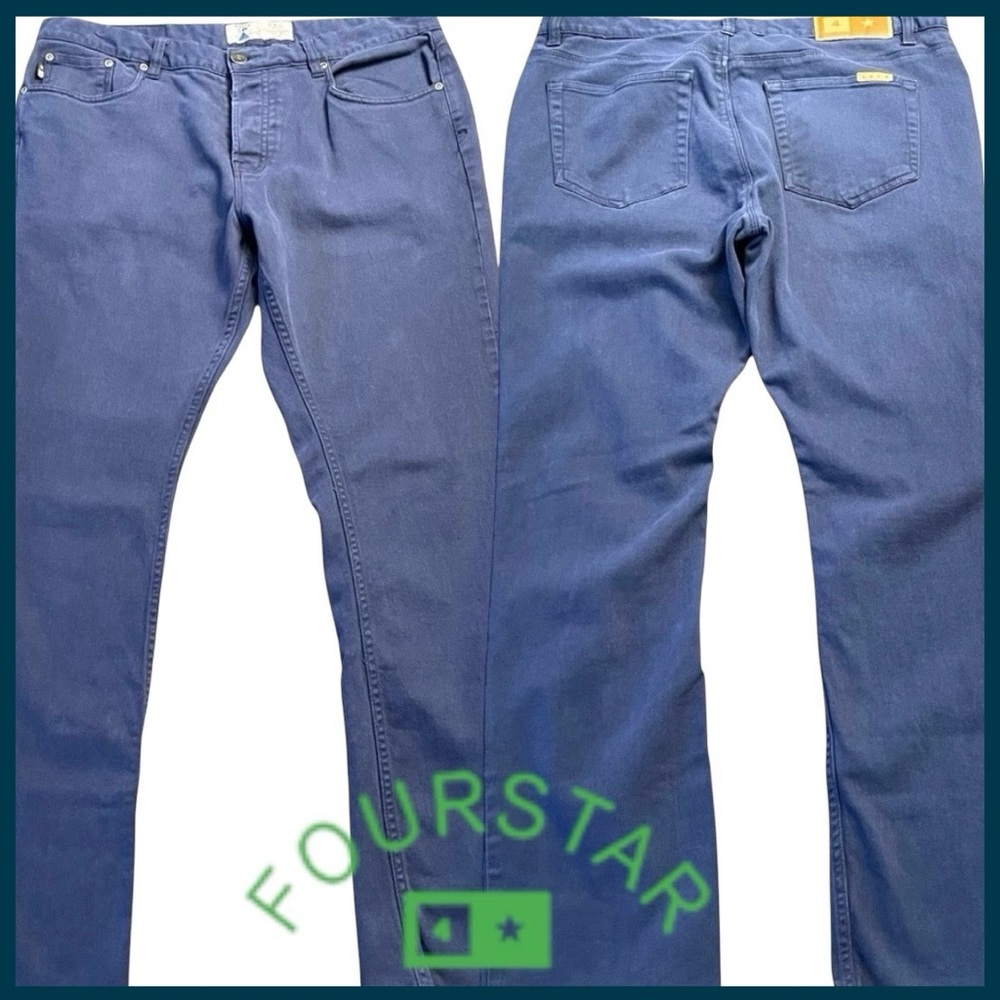 Four Star Blue Malto Straight Slim Jeans (34x32)